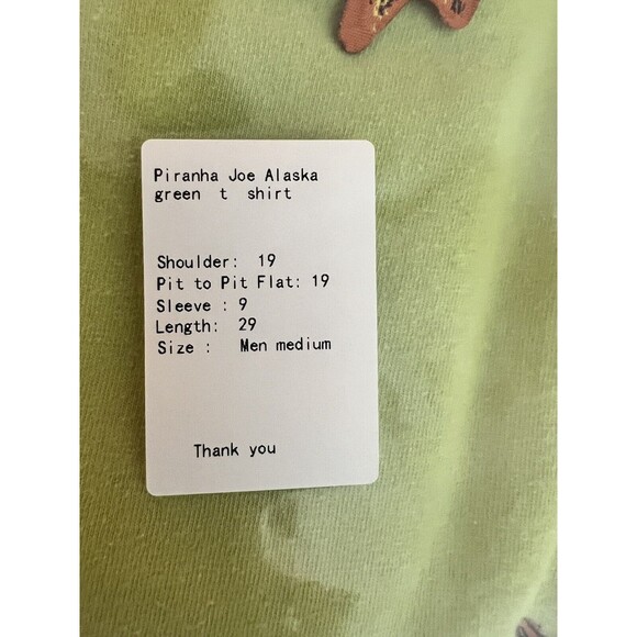 Pirana Joe's Alaska Extreme Experience TShirt Men's Light Green Size Medium - Picture 13 of 15